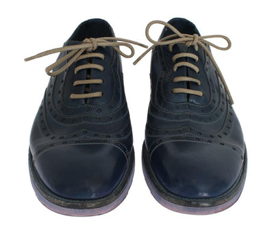 Blue Leather Formal Shoes