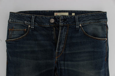 Blue Wash Cotton Stretch Slim Fit Jeans