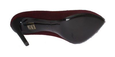 Bordeaux Pony Hair Leather Pumps