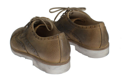 Yellow Leather Formal Shoes
