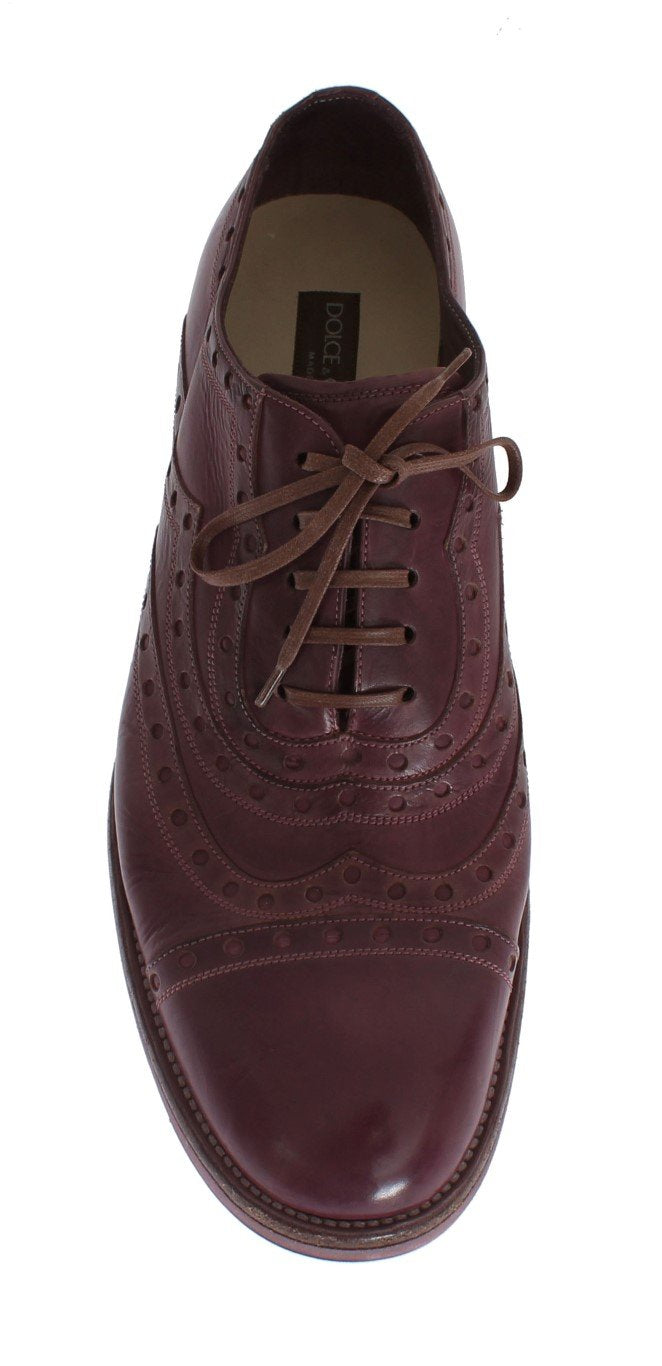 Pink Leather Formal Shoes