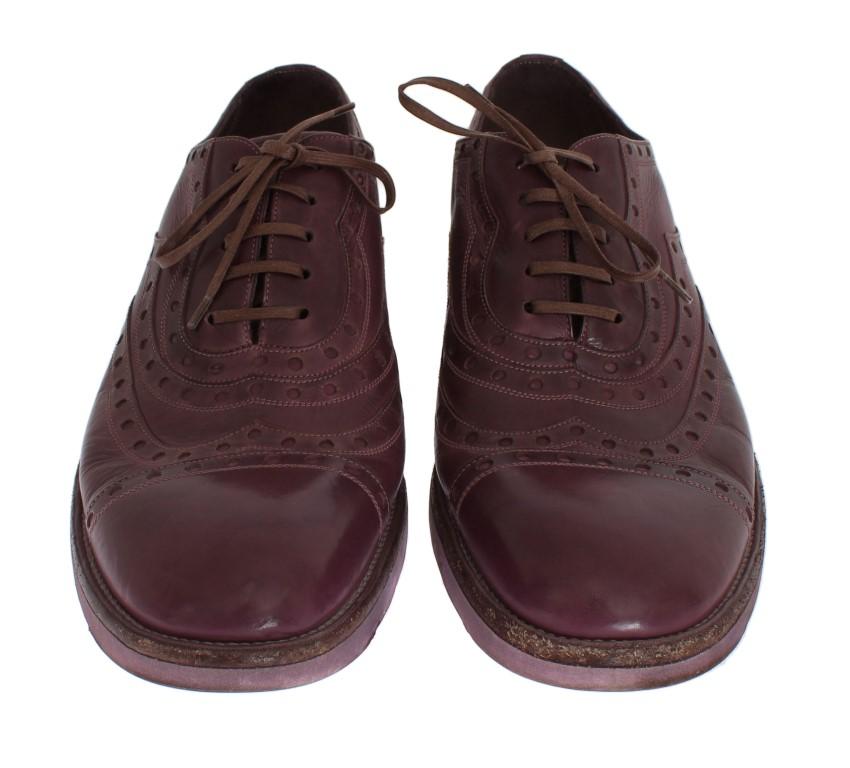 Pink Leather Formal Shoes