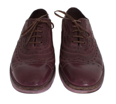 Pink Leather Formal Shoes