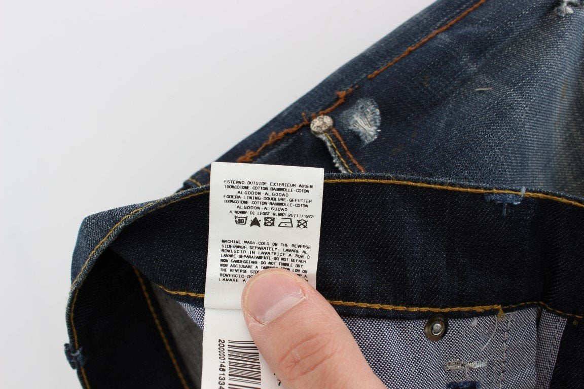 Blue Wash Cotton Denim Regular Fit Jeans