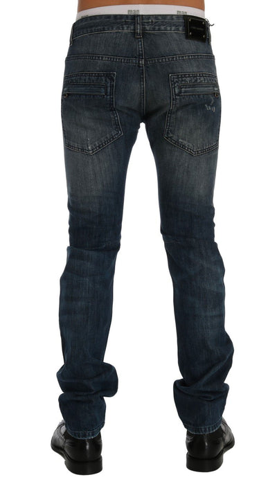 Blue Wash Cotton Straight Fit Jeans