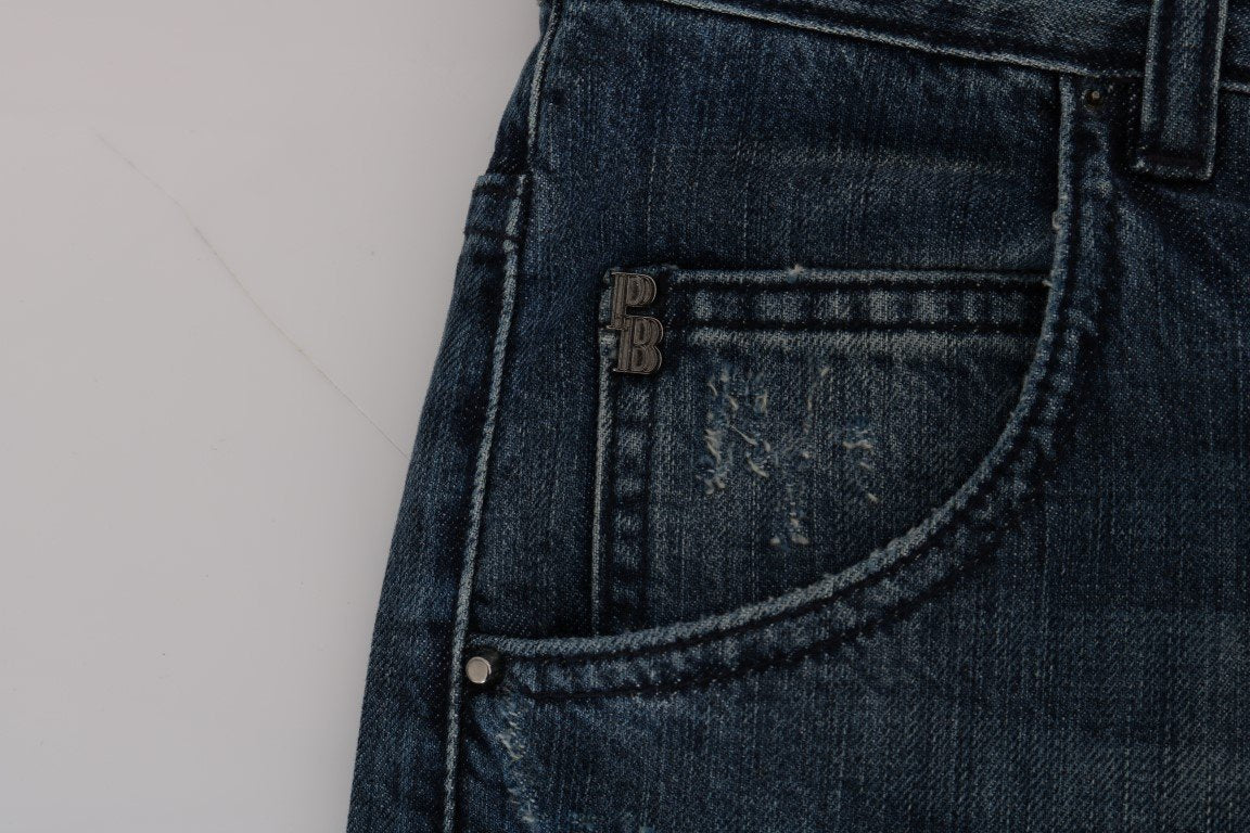 Blue Wash Cotton Straight Fit Jeans