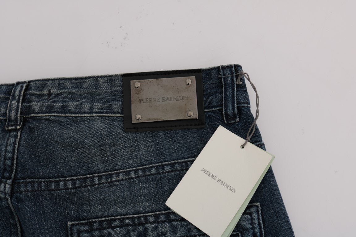 Blue Wash Cotton Straight Fit Jeans