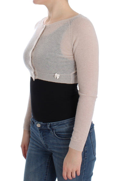 Pink Wool Cardigan Sweater