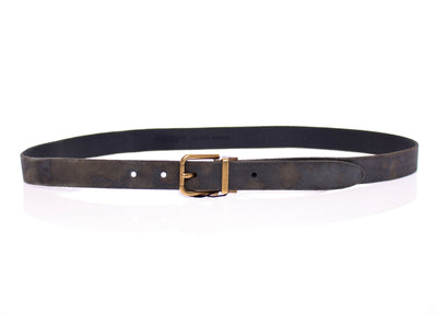 Black Leather Logo Belt