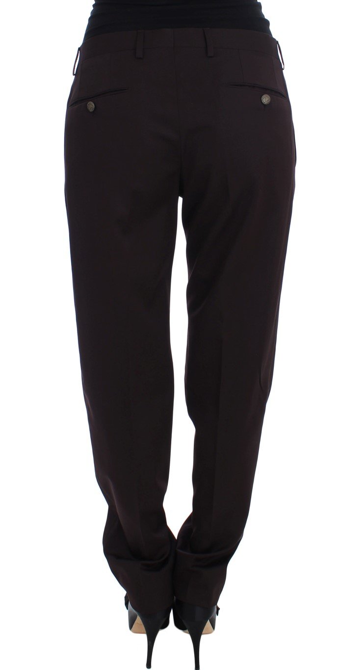 Purple Stretch Dress Women Pants