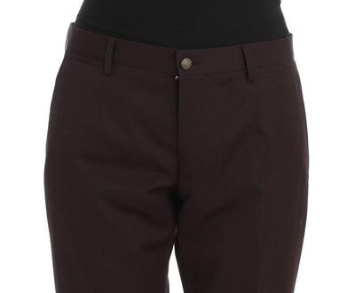 Purple Stretch Dress Women Pants