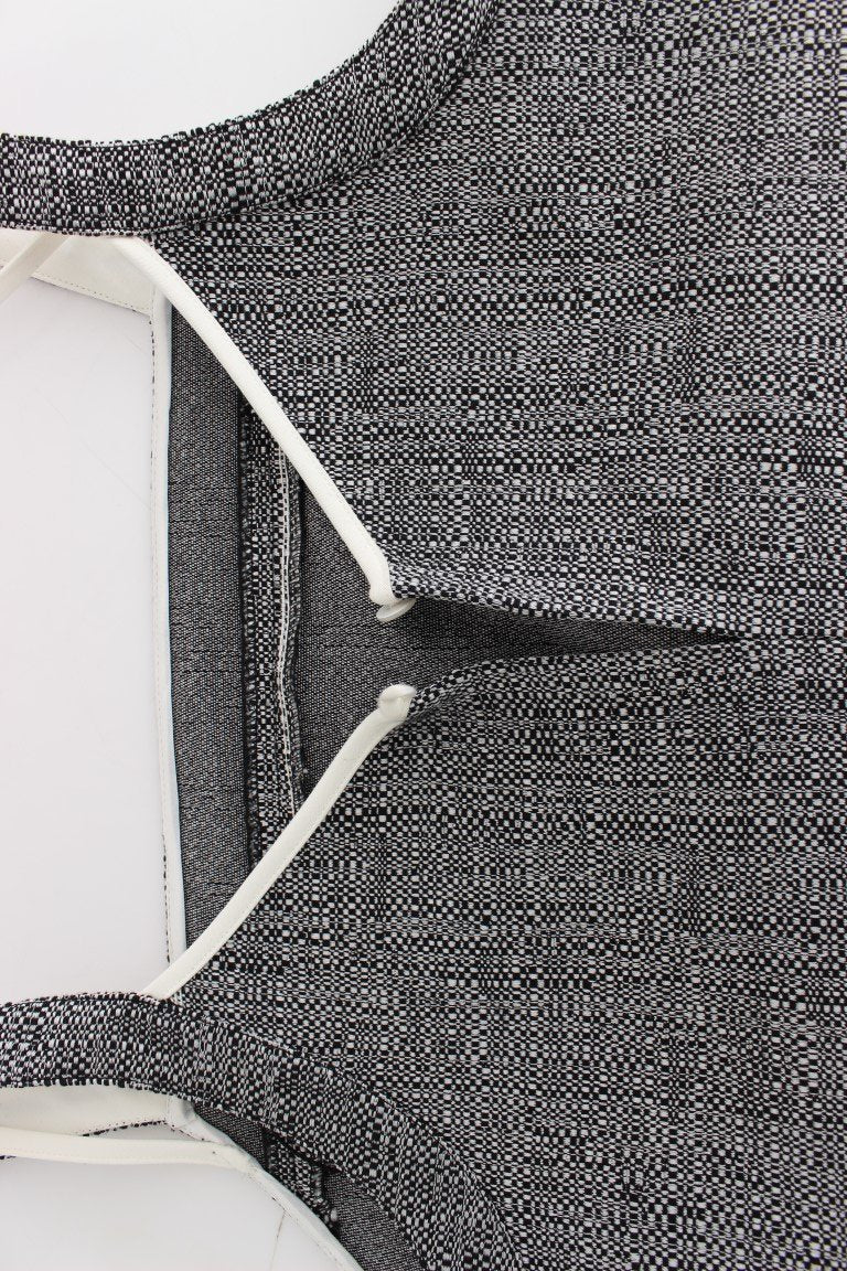 Gray Elegant Cotton Top Blouse