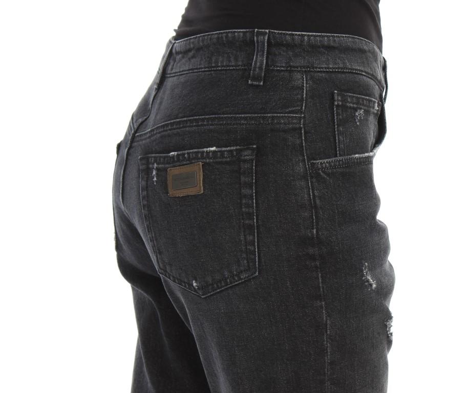 Blue Denim Cotton Stretch Boyfriend Jeans