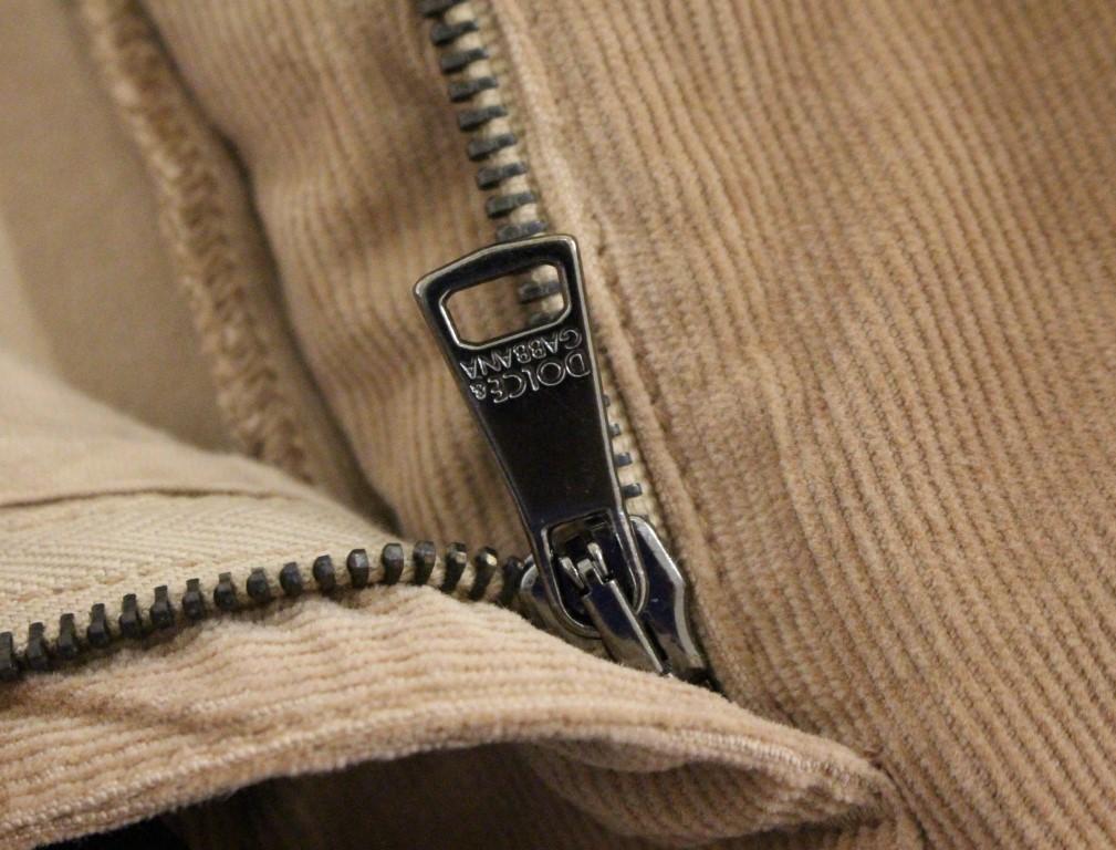 Brown Cotton Cropped Corduroys Jeans Pants