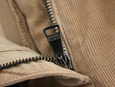 Brown Cotton Cropped Corduroys Jeans Pants