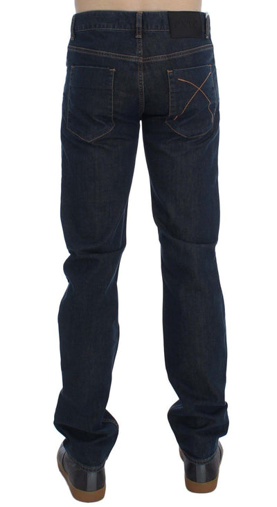 Blue Cotton Stretch Regular Fit jeans