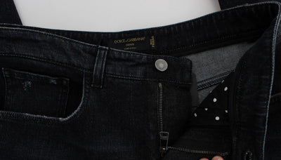 Blue Denim Cotton Stretch Boyfriend Jeans