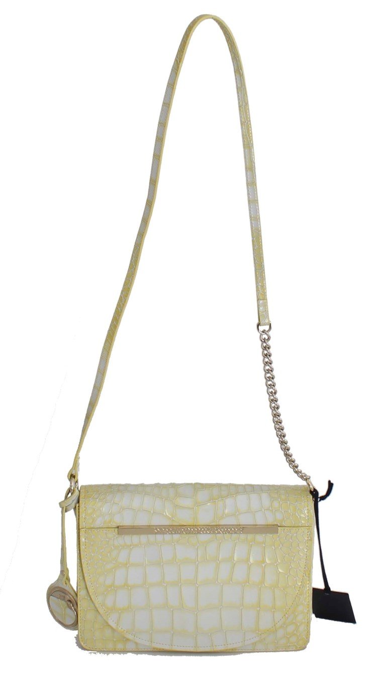 Yellow Leather Hand Shoulder Messenger Bag