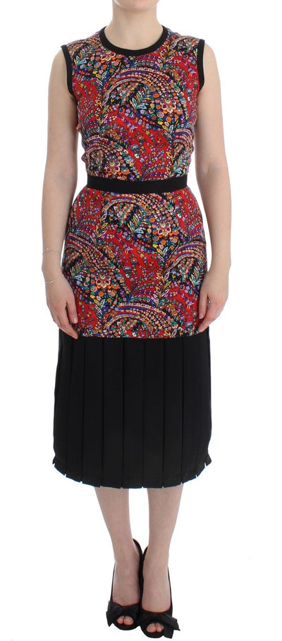 Multicolor Sleeveless Floral Dress