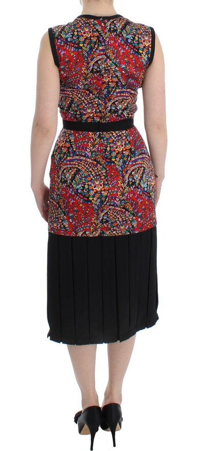 Multicolor Sleeveless Floral Dress