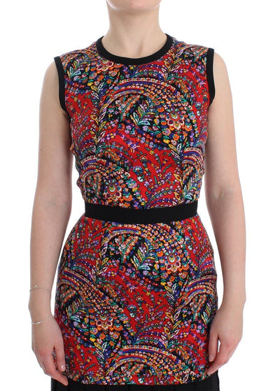 Multicolor Sleeveless Floral Dress