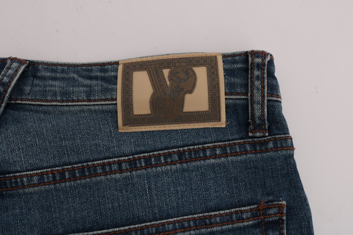 Blue Wash Slim Fit Denim Cotton Jeans