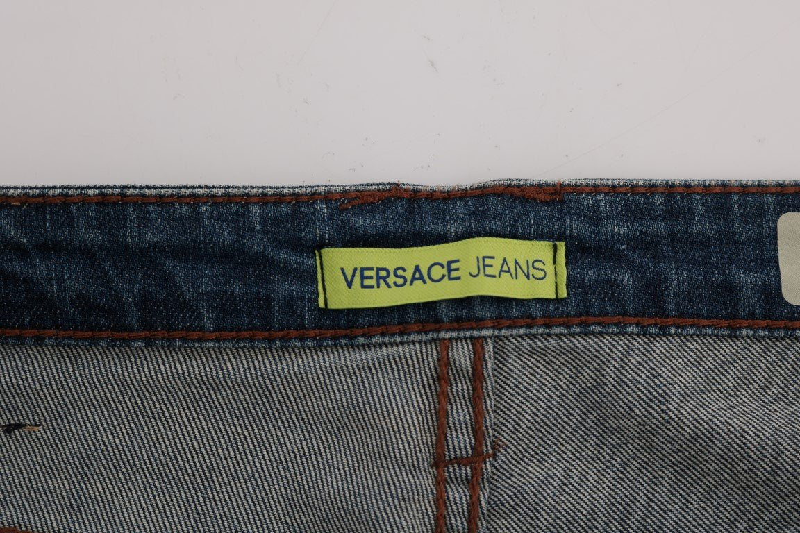 Blue Wash Slim Fit Denim Cotton Jeans