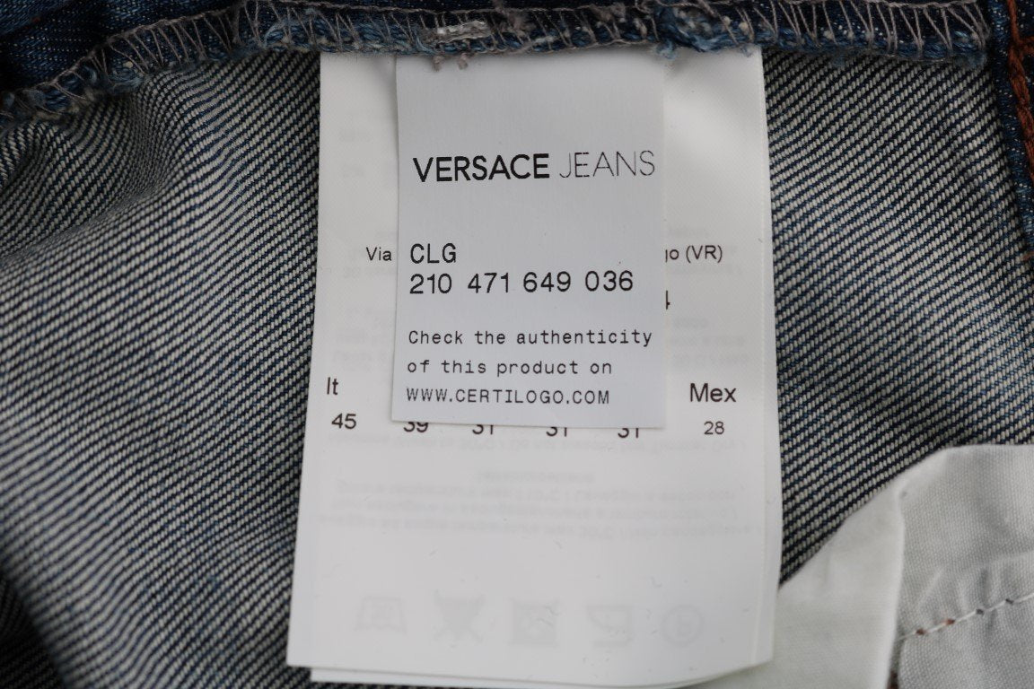 Blue Wash Slim Fit Denim Cotton Jeans