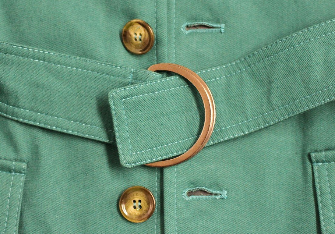 Turquoise Slim Fit Stretch Jacket Coat