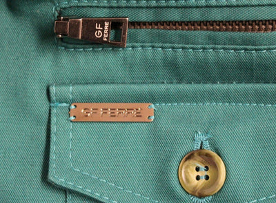 Turquoise Slim Fit Stretch Jacket Coat