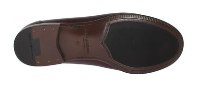 Bordeaux Leather Loafers Shoes