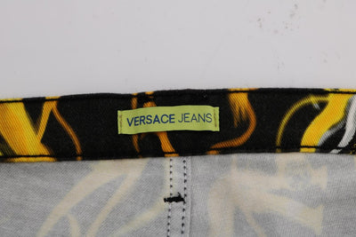 Black Yellow Tiger Print Regular Fit Jeans