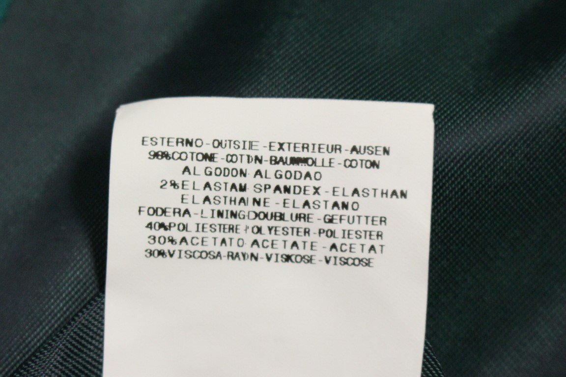 Turquoise Slim Fit Stretch Jacket Coat