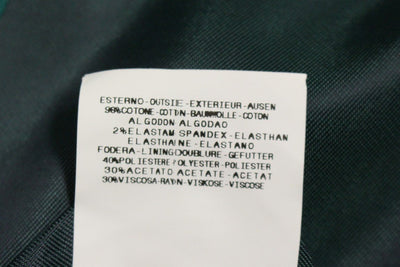 Turquoise Slim Fit Stretch Jacket Coat