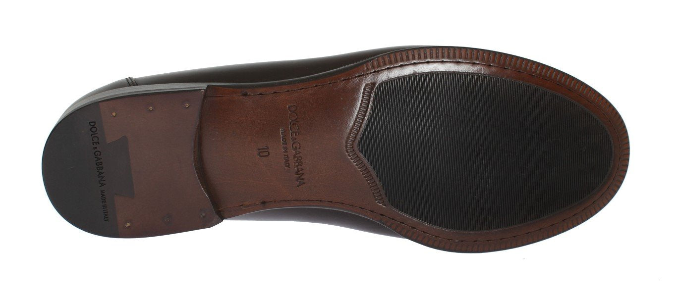 Brown Leather Loafers Shoes