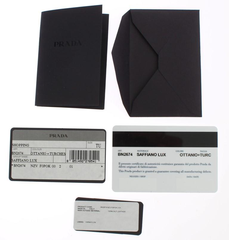 PRADA Saffiano Lux Bag BN2674 NZV F0POK