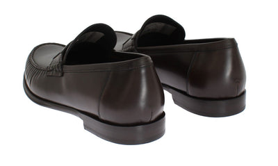 Brown Leather Loafers Shoes
