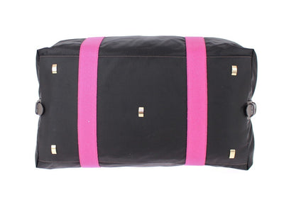 Black nylon boston bag
