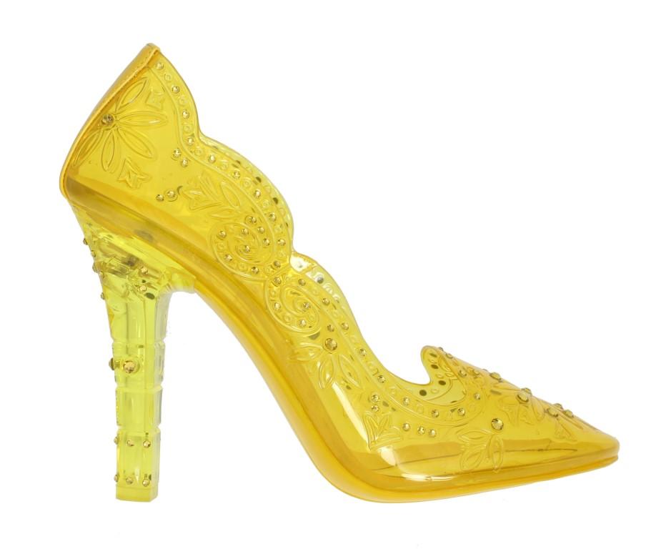 Yellow PVC Crystal Pumps