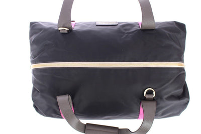 Black nylon boston bag