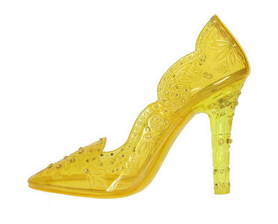 Yellow PVC Crystal Pumps