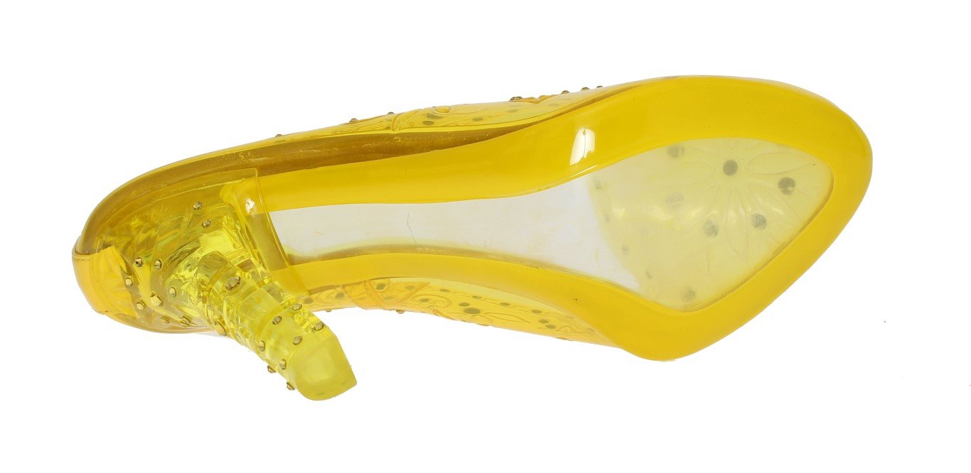 Yellow PVC Crystal Pumps