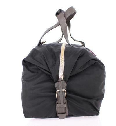 Black nylon boston bag