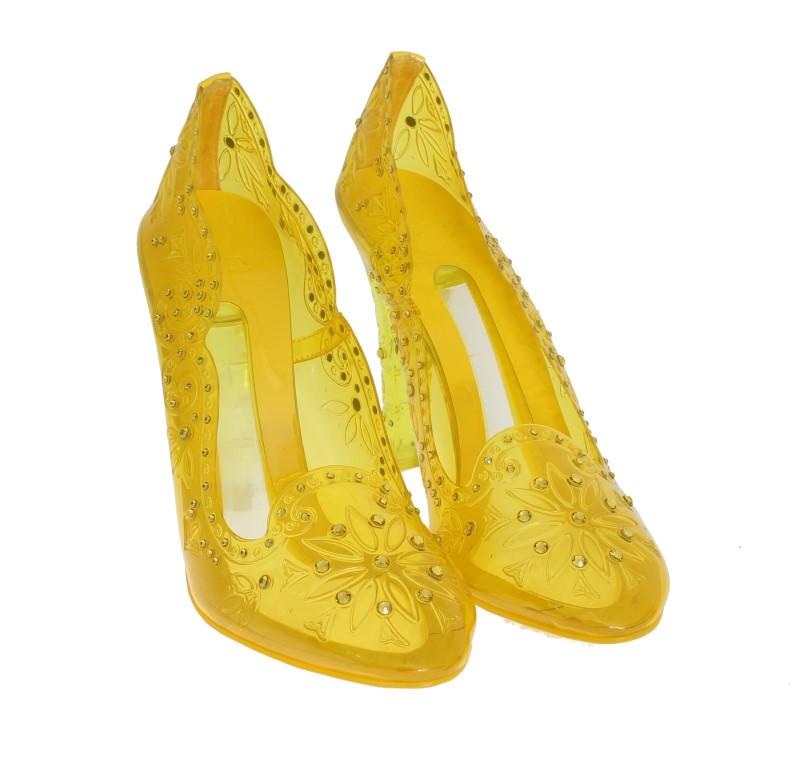 Yellow PVC Crystal Pumps