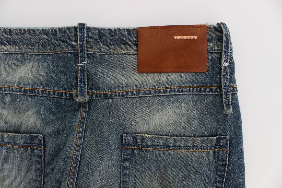 Blue Wash Cotton Denim Regular Fit Jeans
