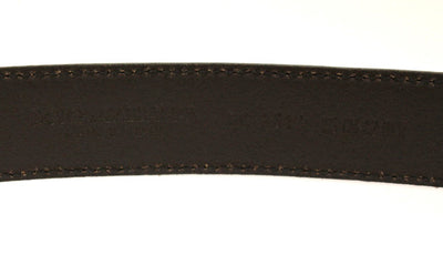 Brown Leather Logo Belt