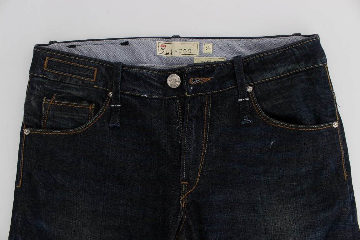 Blue Wash Cotton Denim Slim Fit Jeans