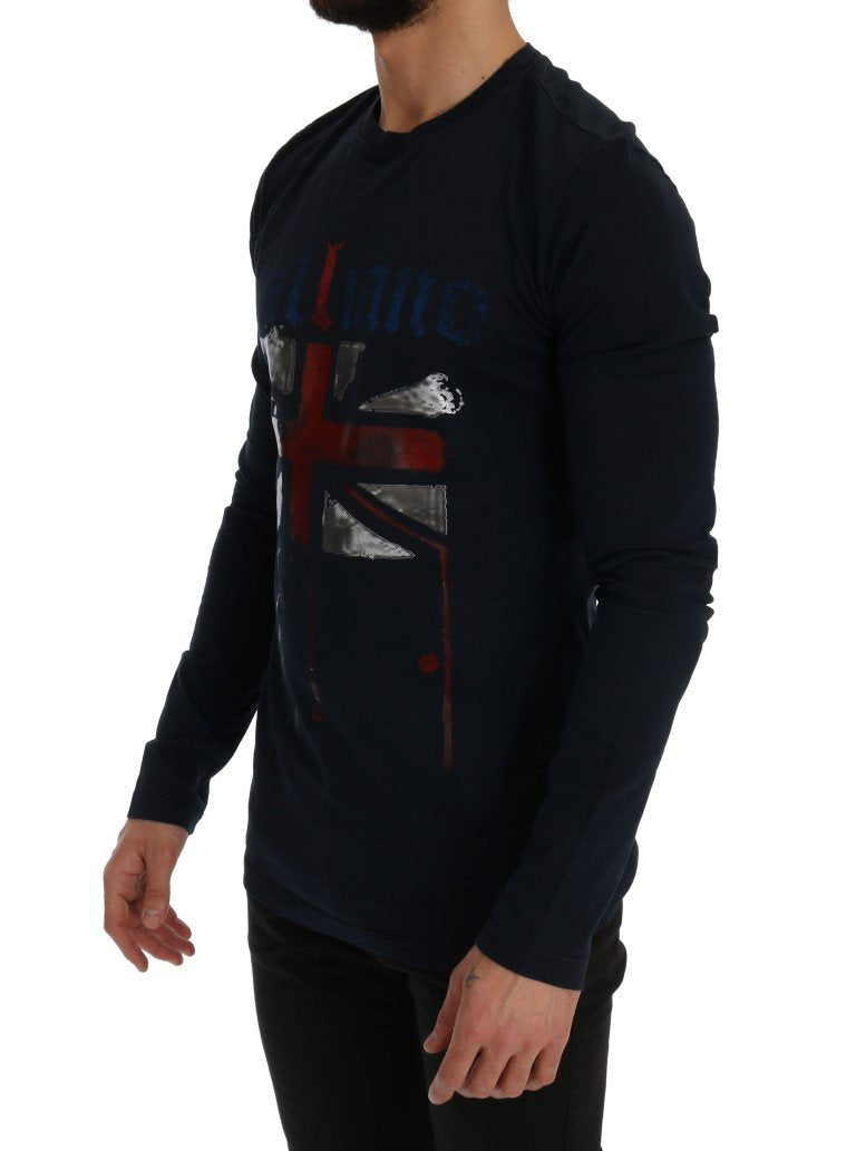 Blue Motive Flag Long Sleeve T-Shirt