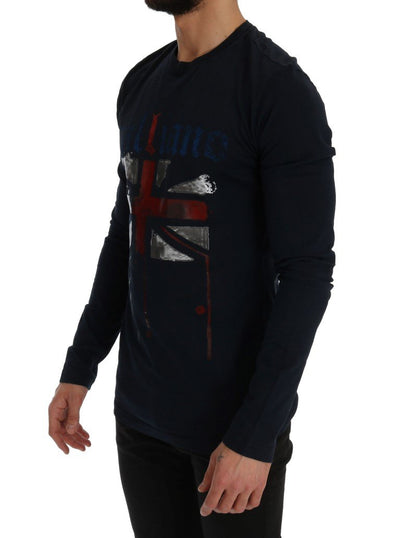 Blue Motive Flag Long Sleeve T-Shirt