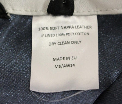 Blue Black Soft Nappa Leather Shorts